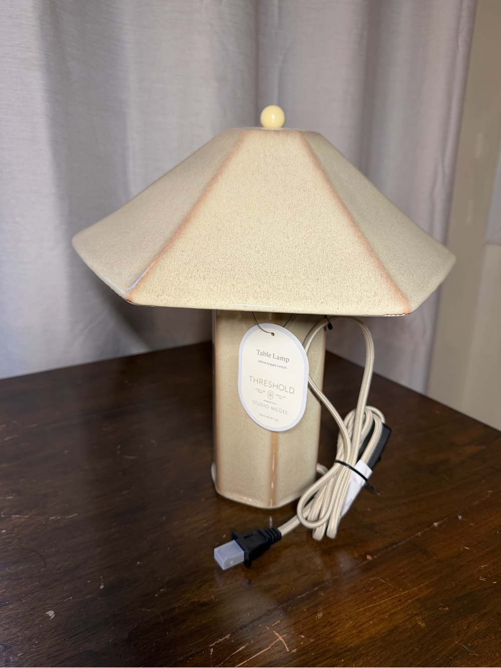 Threshold Studio McGee Ceramic lamp in Tan